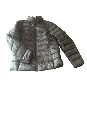 Eddie Bauer Womens PS Black Down Jacket EB650 Lightweight Nylon Shell